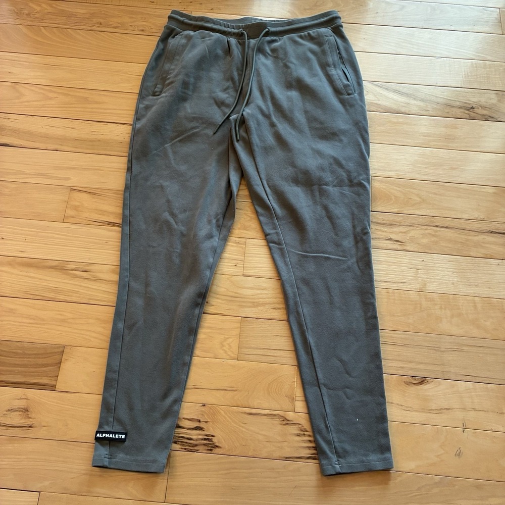 Alphalete Men's Identity Jogger Pants Size XL Sage Green Sweats Gym Athletic